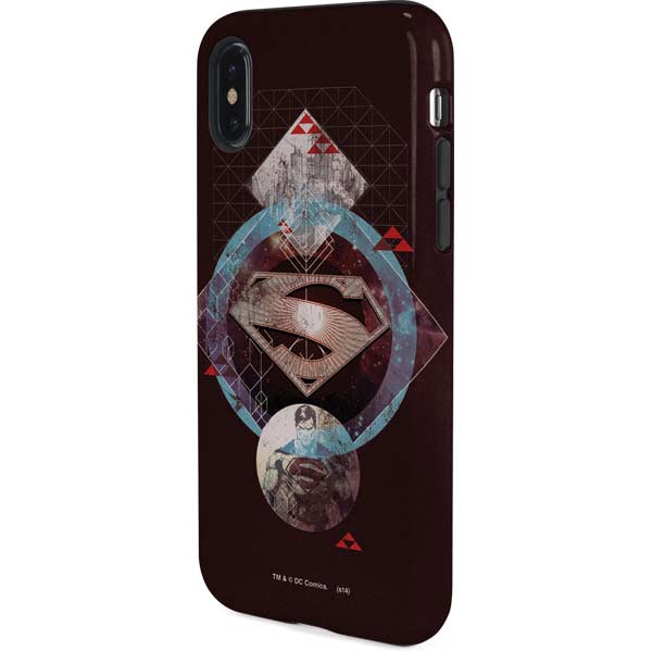 DC Comics Superman Purple Abstract Collage iPhone XS Pro Case