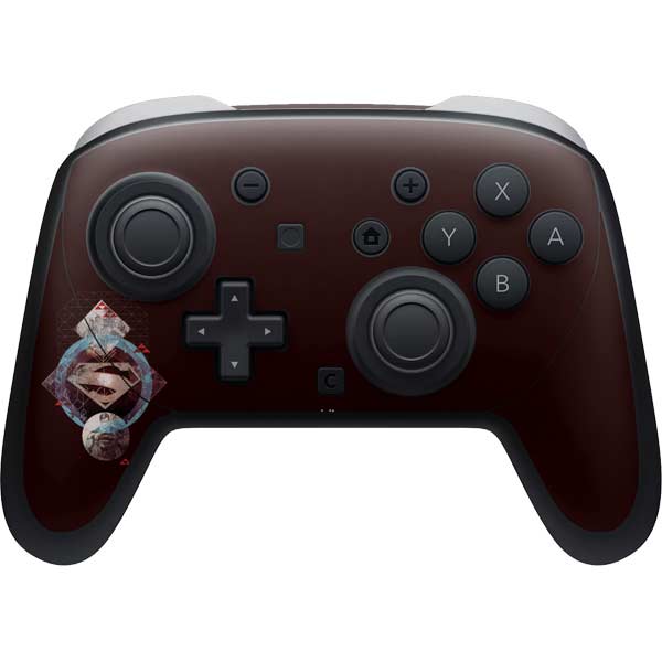 DC Comics Superman Purple Abstract Collage Nintendo Switch 2 (2025) Pro Controller Skin