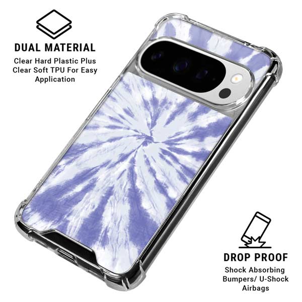 Purple Tie Dye Google Pixel 10 Pro Clear Case