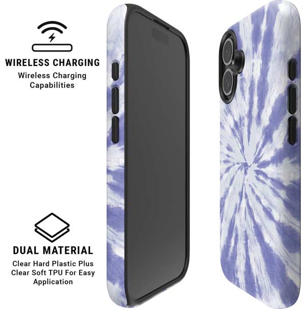 Purple Tie Dye iPhone 16 Plus Magsafe Impact Case