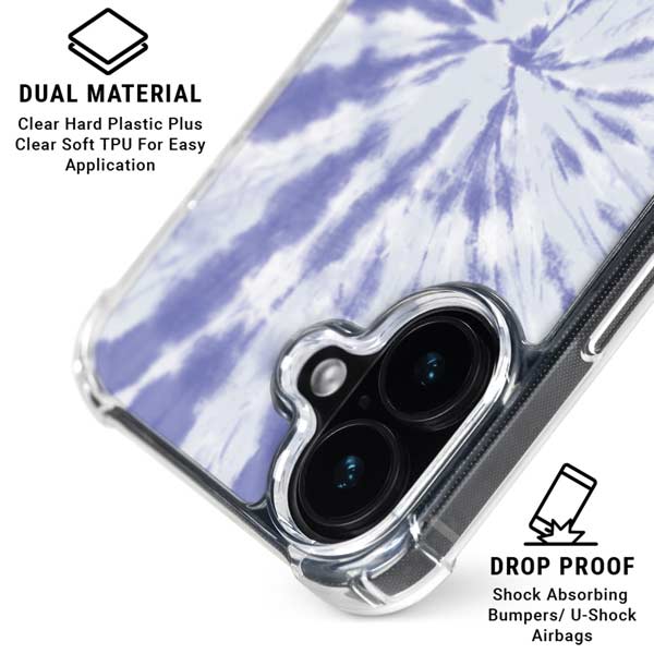 Purple Tie Dye iPhone 17 Clear Case