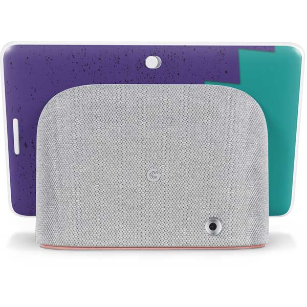 Purple Turquoise Zig Zag Google Home Hub Skin