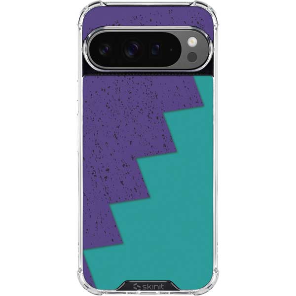 Purple Turquoise Zig Zag Google Pixel 10 Pro Clear Case