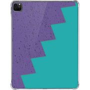 Purple Turquoise Zig Zag iPad Pro 11in (2024) Clear Case
