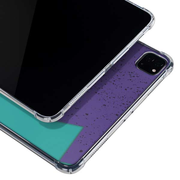 Purple Turquoise Zig Zag iPad Pro 11in (2024) Clear Case
