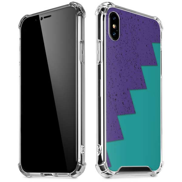 Purple Turquoise Zig Zag iPhone X/XS Clear Case