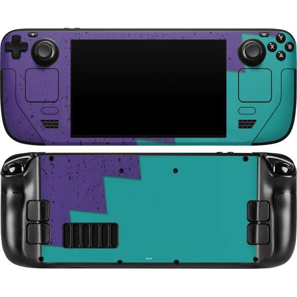 Zig Computer Purple Turquoise Zig Zag Steam Deck Handheld Gaming Computer OLED Skin ...