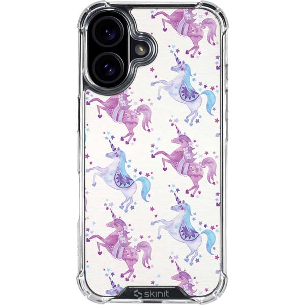 Purple Unicorns by Cat Coq iPhone 17 Clear Case