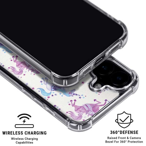 Purple Unicorns by Cat Coq iPhone 17 Clear Case