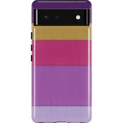 Radiant Orchid Color Block Pixel Cases