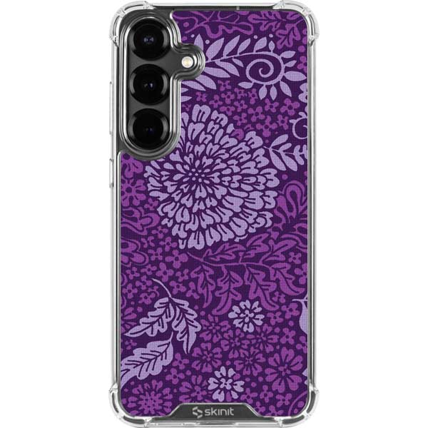 Radiant Orchid Floral Galaxy S26 Clear Case