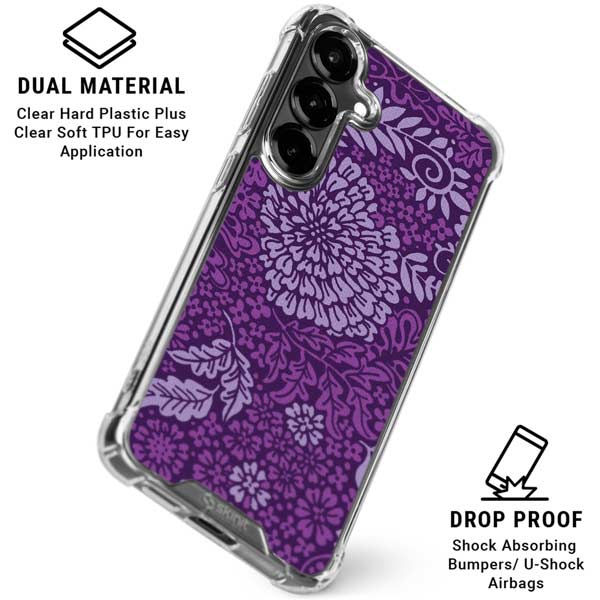 Radiant Orchid Floral Galaxy S26 Clear Case