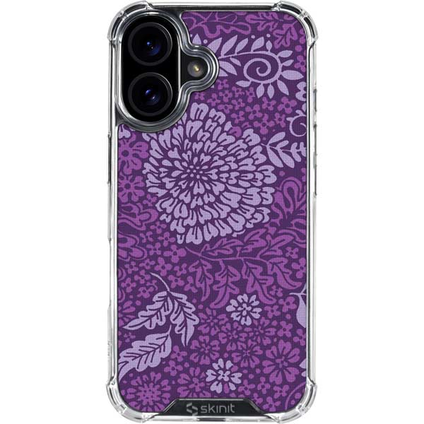 Radiant Orchid Floral iPhone 17 Clear Case