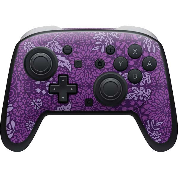 Radiant Orchid Floral Nintendo Switch 2 (2025) Pro Controller Skin