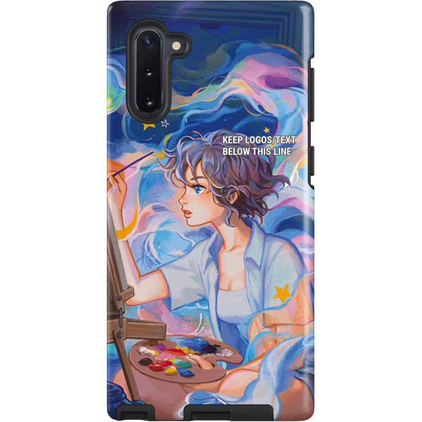 Rainbow Anime Artist Painter by Ivy Dolamore Galaxy Cases