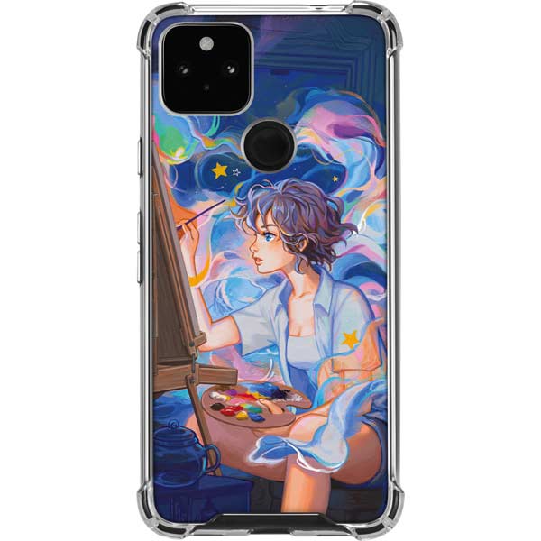 Rainbow Anime Artist Painter by Ivy Dolamore Pixel Cases