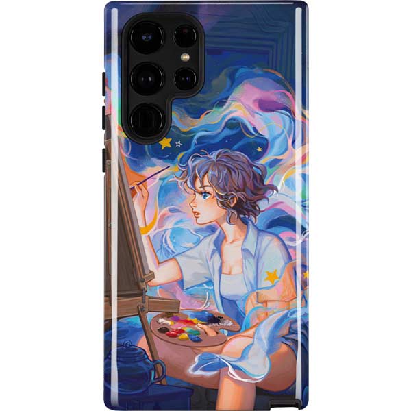 Rainbow Anime Artist Painter by Ivy Dolamore Galaxy Cases