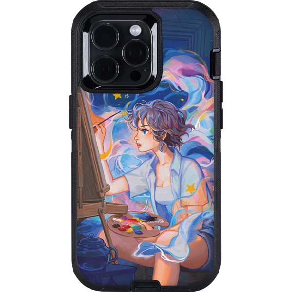 Rainbow Anime Artist Painter by Ivy Dolamore Otterbox Defender iPhone Skin