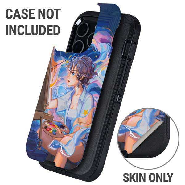 Rainbow Anime Artist Painter by Ivy Dolamore Otterbox Defender iPhone Skin
