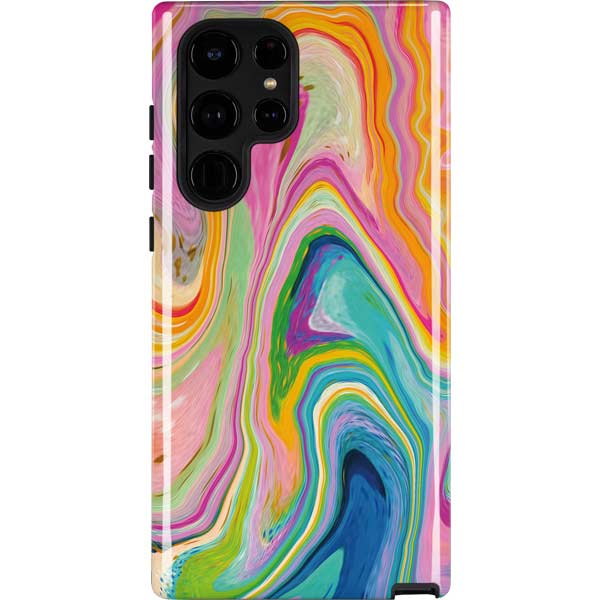 Rainbow Marble by Etta Vee Galaxy Cases