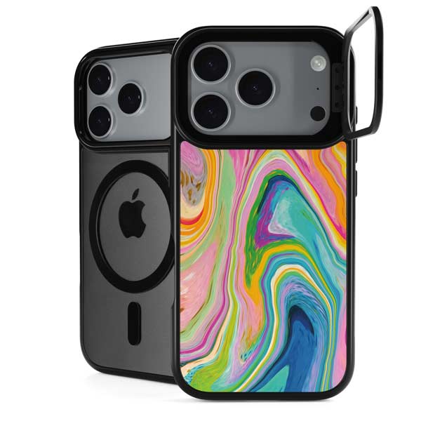 Rainbow Marble by Etta Vee iPhone 18 Pro Max Kickstand Case