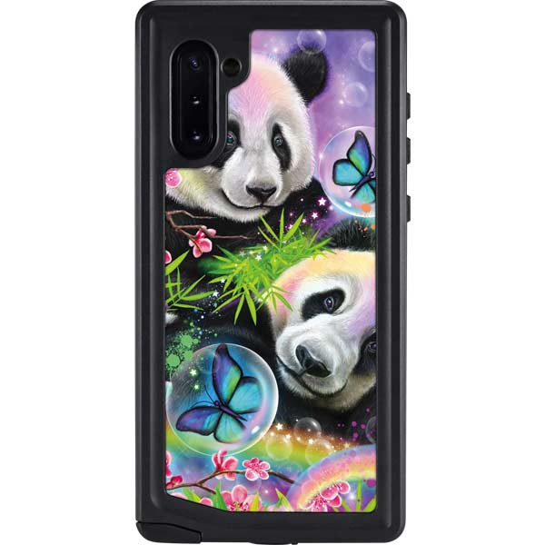 Rainbow Pandas with Butterflies by Sheena Pike Galaxy Cases