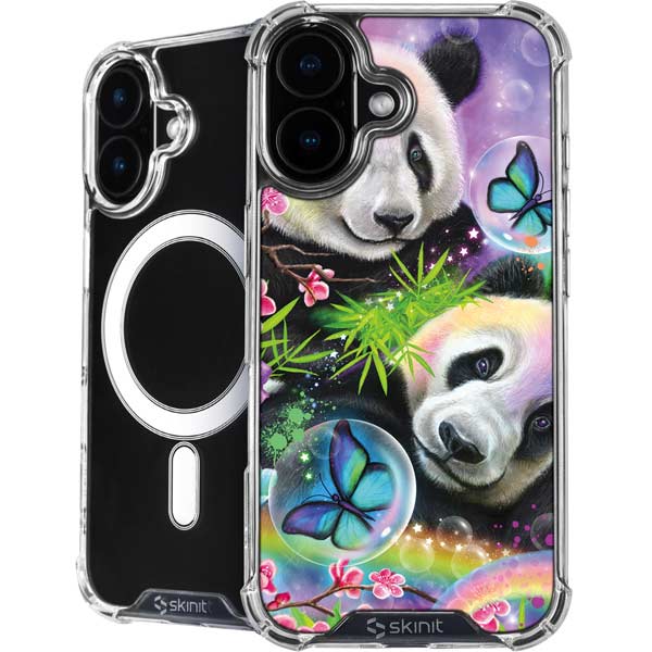 Rainbow Pandas with Butterflies by Sheena Pike iPhone 17 MagSafe Case
