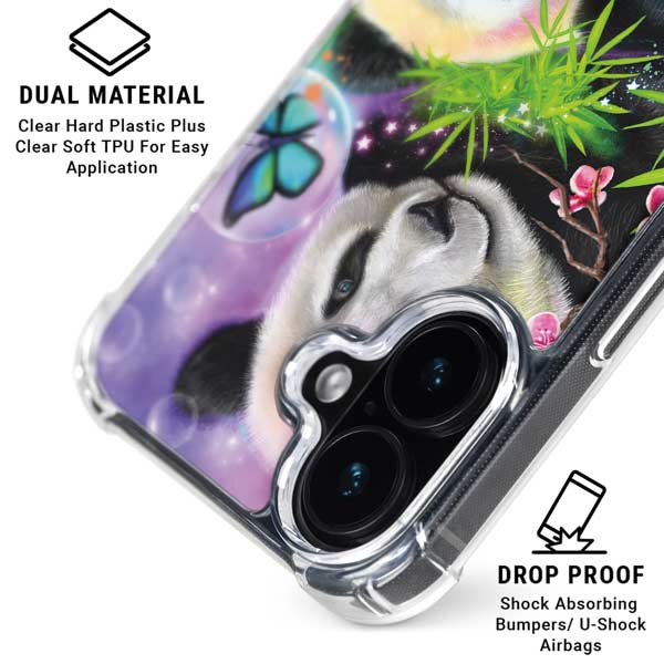 Rainbow Pandas with Butterflies by Sheena Pike iPhone 17 MagSafe Case