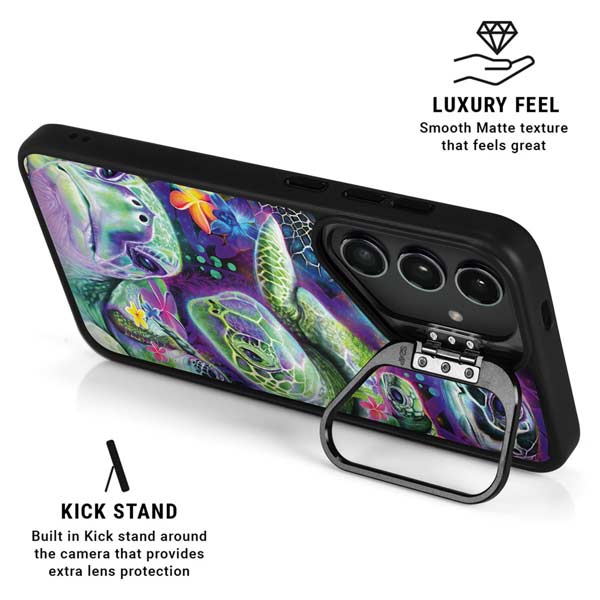 Rainbow Sea Turtles by Sheena Pike Galaxy S26 Plus Kickstand Case