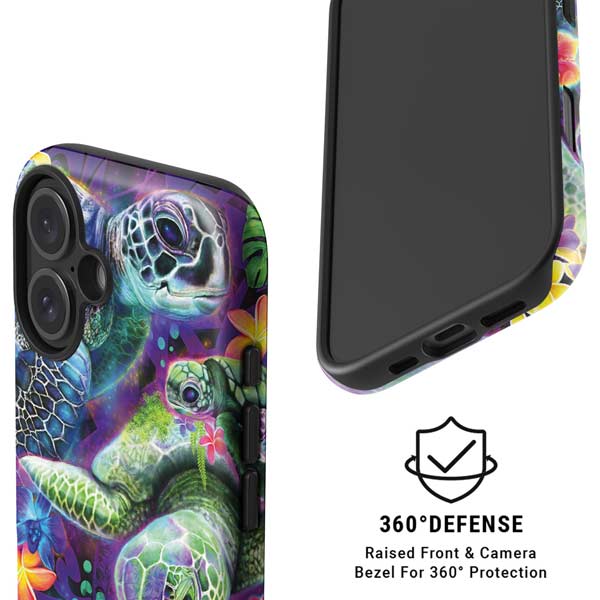 Rainbow Sea Turtles by Sheena Pike iPhone 16 Magsafe Impact Case
