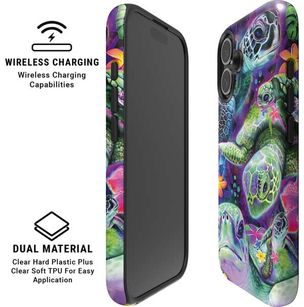 Rainbow Sea Turtles by Sheena Pike iPhone 16 Magsafe Impact Case