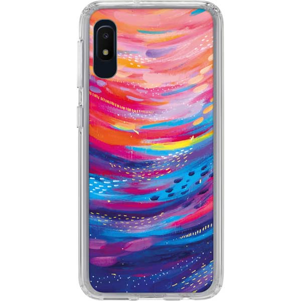 Rainbow Wave Brush Stroke by Etta Vee Galaxy Cases