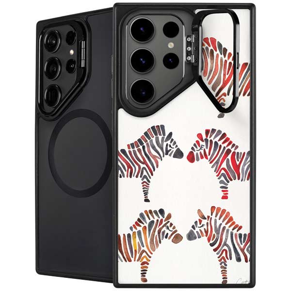 Rainbow Zebras by Cat Coq Galaxy Cases