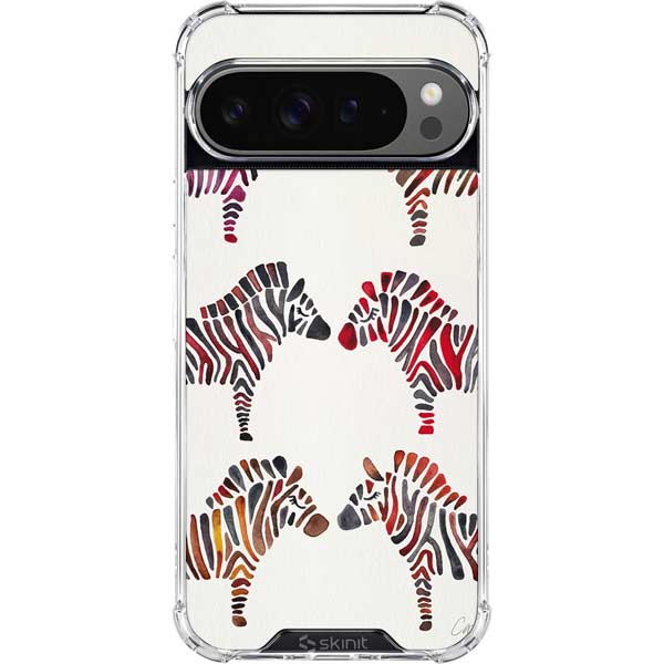 Rainbow Zebras by Cat Coq Google Pixel 10 Pro XL Clear Case