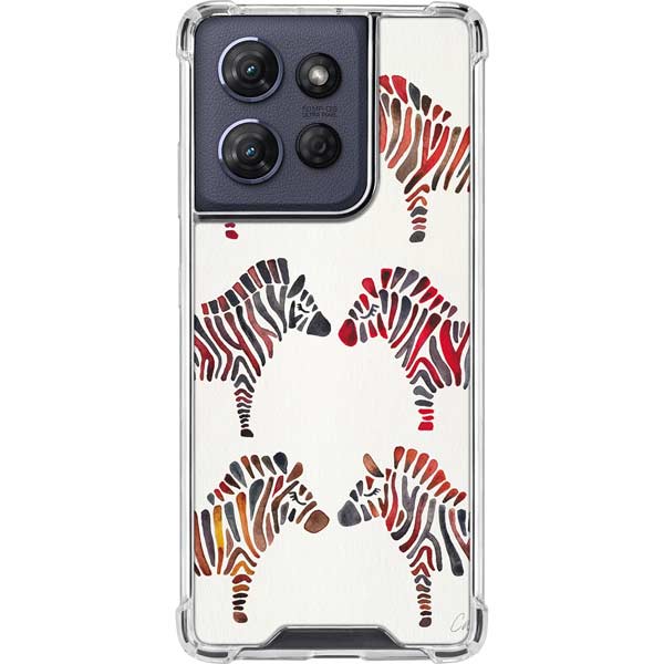 Rainbow Zebras by Cat Coq Moto G Power 5G (2025) Clear Case