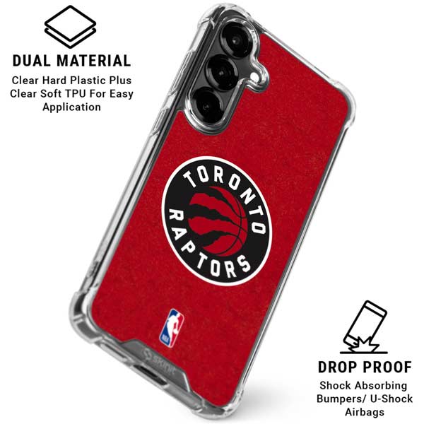NBA Toronto Raptors Distressed Galaxy S26 Plus Clear Case