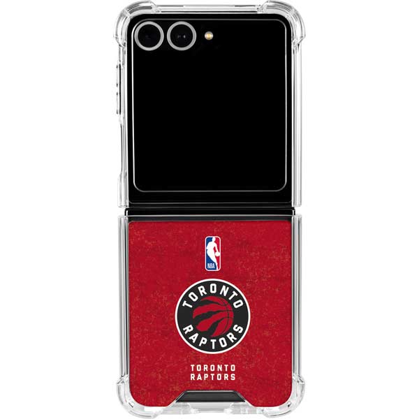 NBA Toronto Raptors Distressed Galaxy Z Flip7 Clear Case