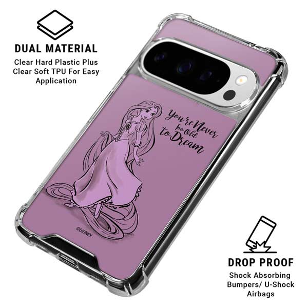 Disney Princess Rapunzel Never Too Old To Dream Art Google Pixel 10 Pro XL Clear Case