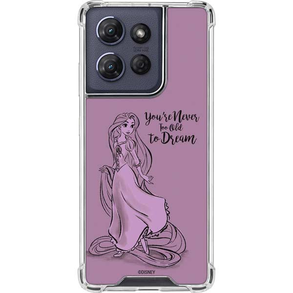 Disney Princess Rapunzel Never Too Old To Dream Art Moto G 5G (2025) Clear Case