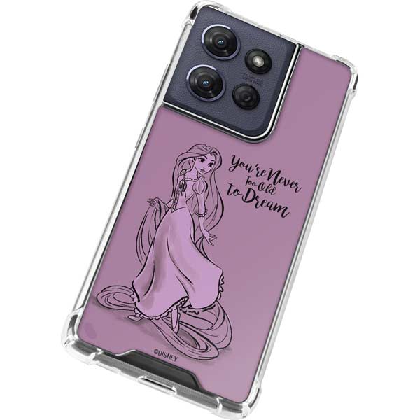 Disney Princess Rapunzel Never Too Old To Dream Art Moto G 5G (2025) Clear Case