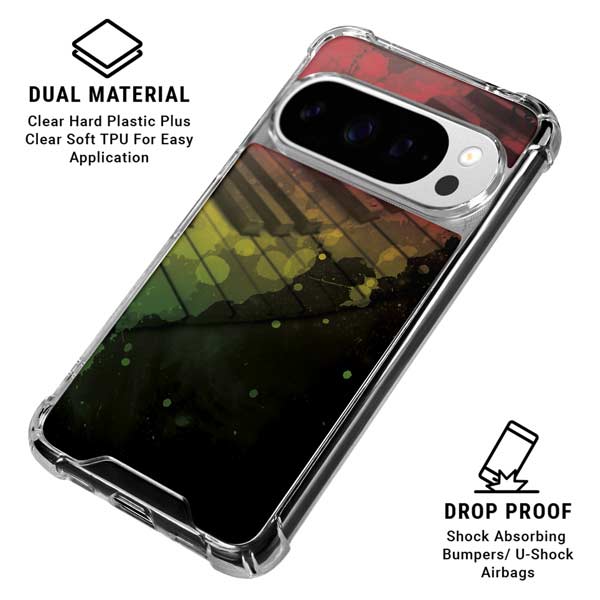 Rasta Color Keys Google Pixel 10 Pro Clear Case