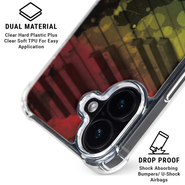 Rasta Color Keys iPhone 17 Clear Case