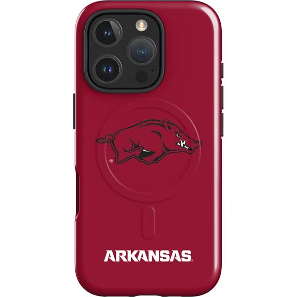 University of Arkansas-Fayetteville Razorbacks Red Logo iPhone 16 Pro Magsafe Impact Case