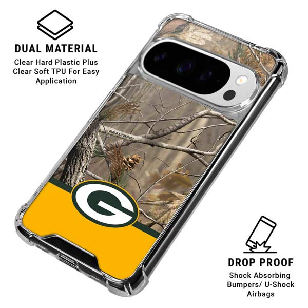 NFL Realtree Camo Green Bay Packers Google Pixel 10 Pro Clear Case