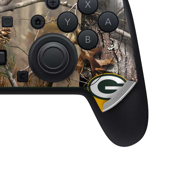 NFL Realtree Camo Green Bay Packers Nintendo Switch 2 (2025) Pro Controller Skin