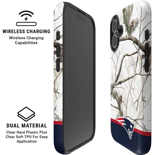 NFL Realtree Camo New England Patriots iPhone 16 Magsafe Impact Case