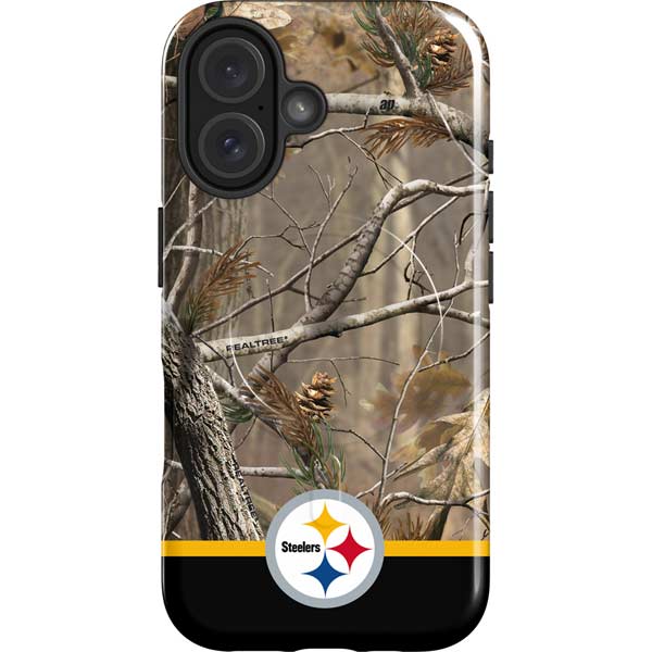 NFL Realtree Camo Pittsburgh Steelers iPhone 16 Plus Magsafe Impact Case