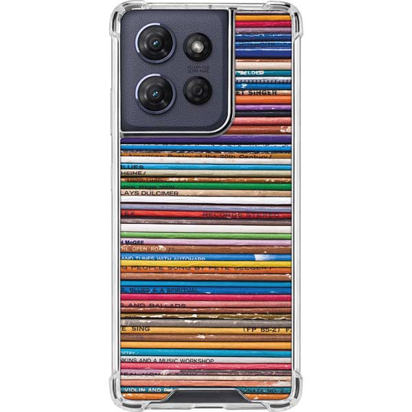 Records Music Moto G Power 5G (2025) Clear Case