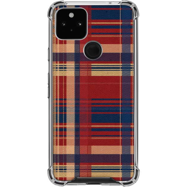 Red and Blue Plaid Pixel Cases