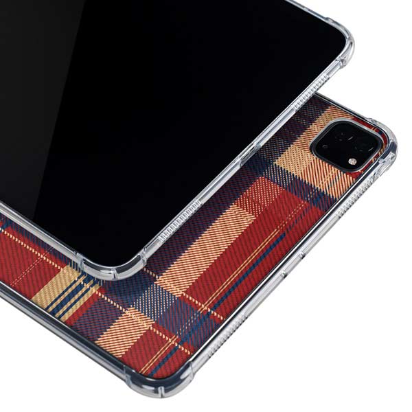 Red and Blue Plaid iPad Pro 11in (2024) Clear Case